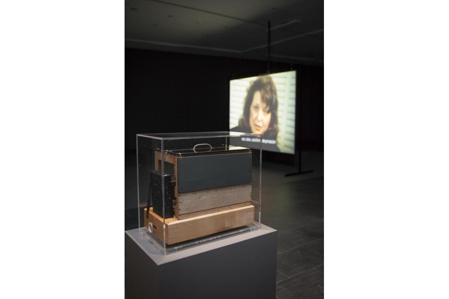 Lynn Hershman Leeson, Caged Woman, 1965. Colección privada, Países Bajos. Cortesía de Paul van Esch & Partners Art Advisory, Ámsterdam. Vista de la exposición Lynn Hershman Leeson. Primera persona plural en el CA2M. Fotografía: Teo Barba