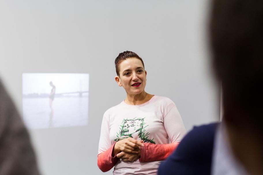 Exposición de Itziar Okariz en el CA2M, 2017. Fotografía: María Eugenia Serrano Díez
