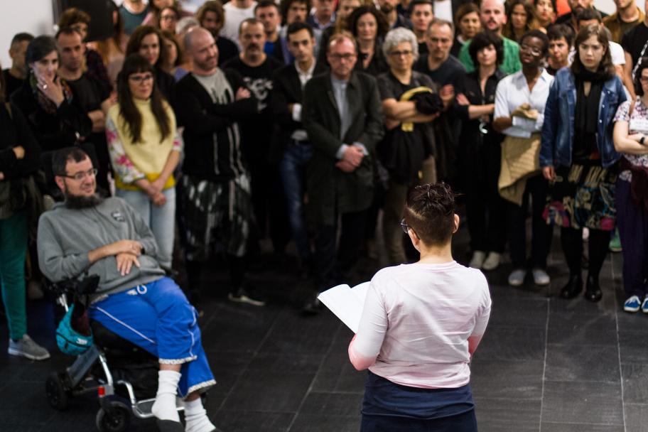 Exposición de Itziar Okariz en el CA2M, 2017. Fotografía: María Eugenia Serrano Díez