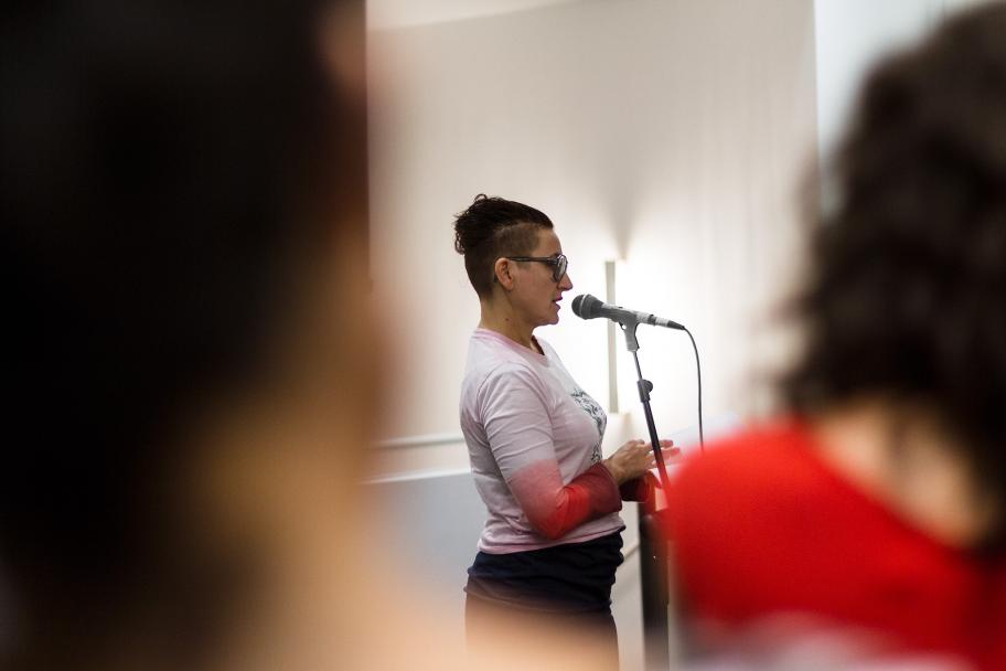 Exposición de Itziar Okariz en el CA2M, 2017. Fotografía: María Eugenia Serrano Díez