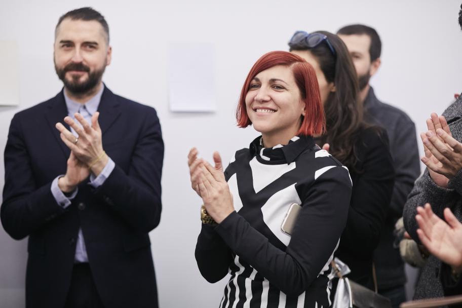 Inauguración de la exposición de Jorge Macchi en el CA2M, 2017. Foto: Pedro Agustín