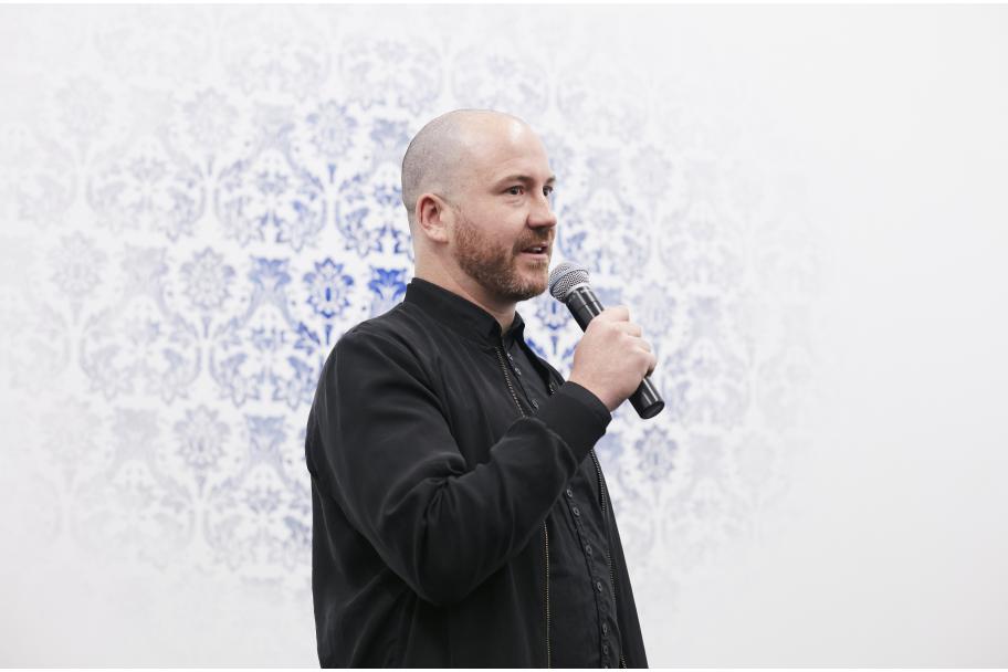 Inauguración de la exposición de Jorge Macchi en el CA2M, 2017. Foto: Pedro Agustín